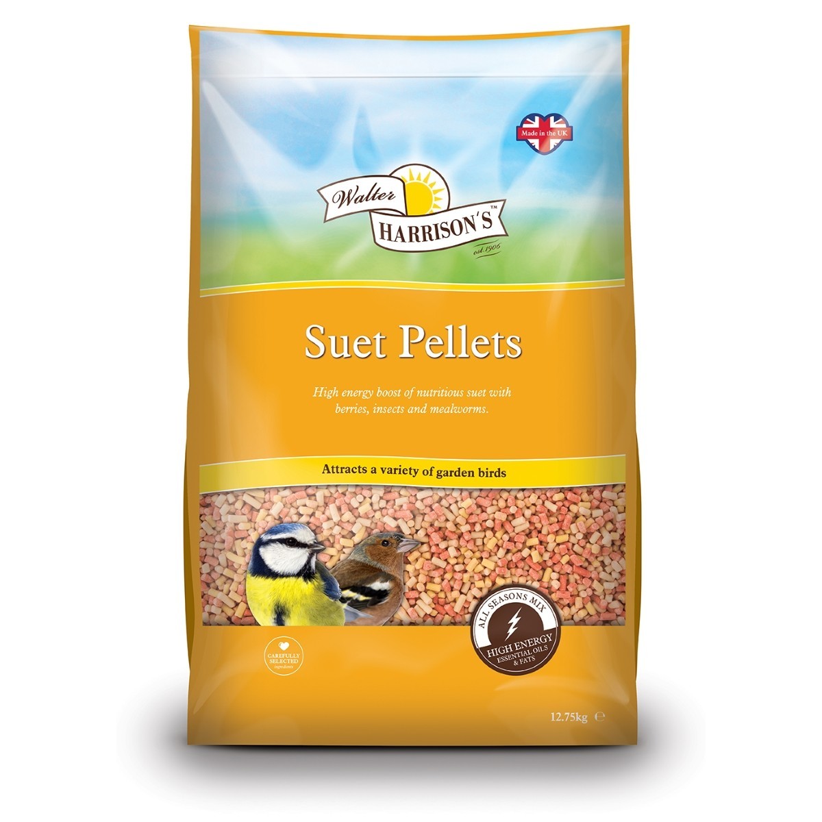Walter Harrisons Suet Pellets Bird Feed 4kg