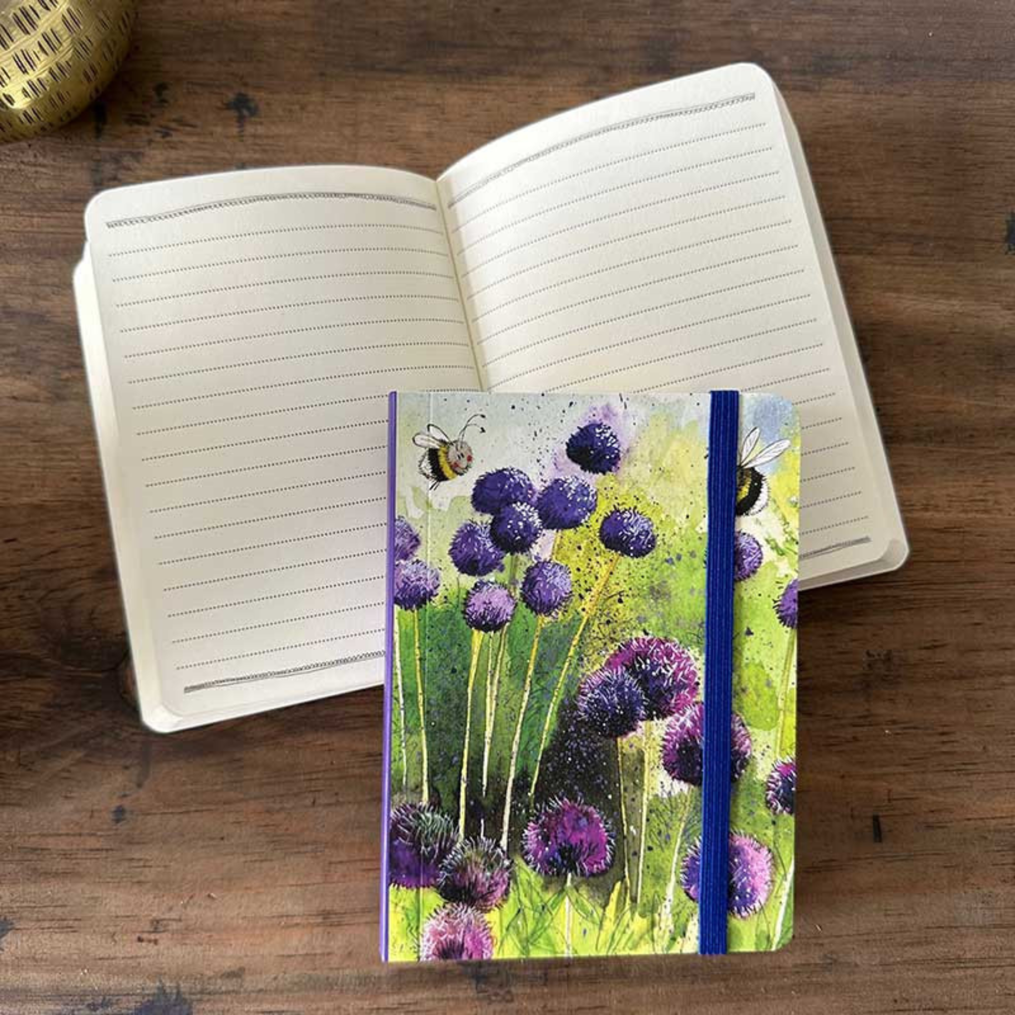Alex Clark Alliums & Bees Small Chunky Notebook