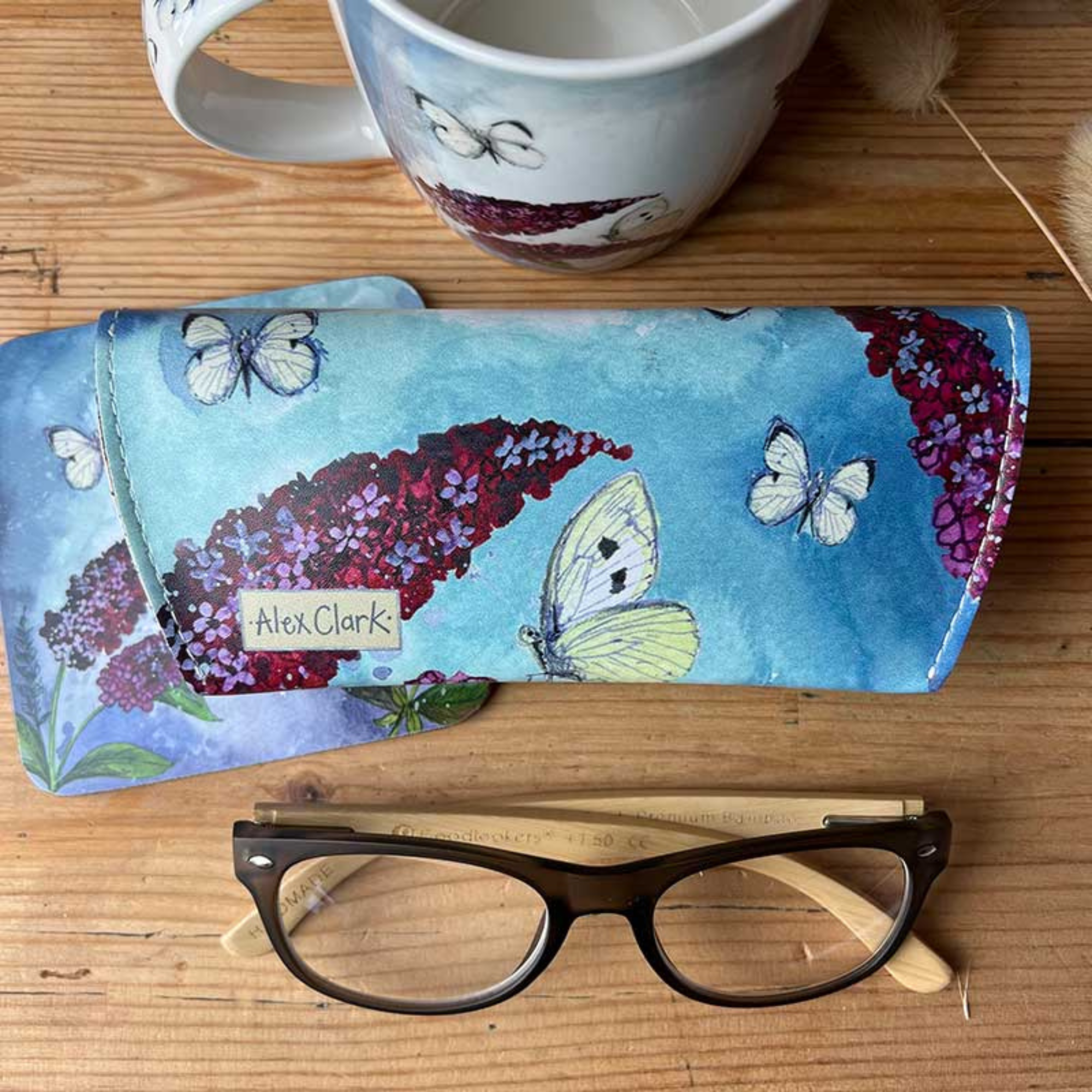 Alex Clark Butterflies and Buddleia Spectacle Case