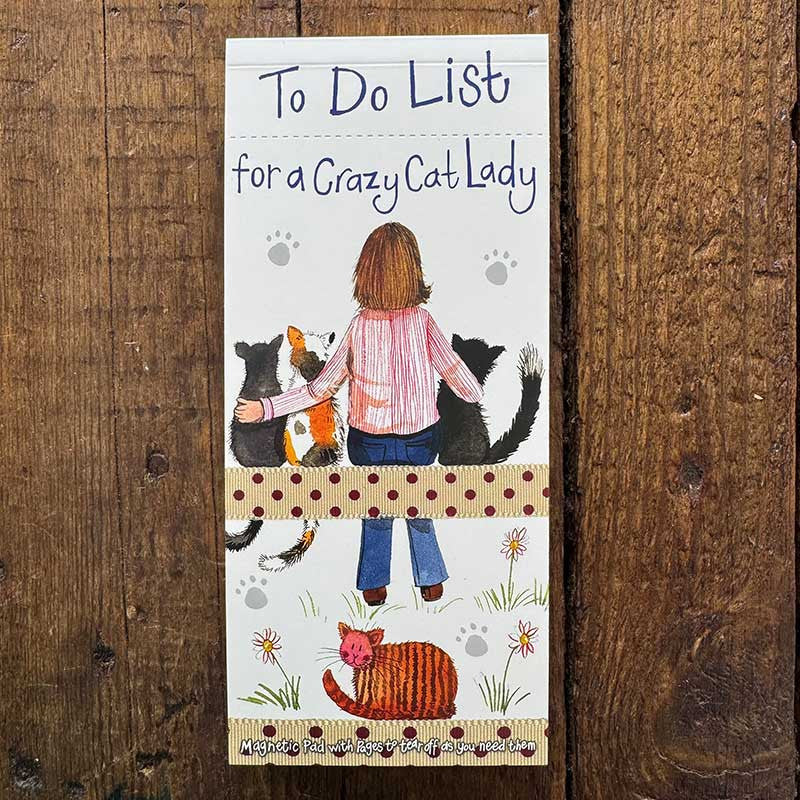 Alex Clark Crazy Cat Lady To Do List Magnetic Notepad