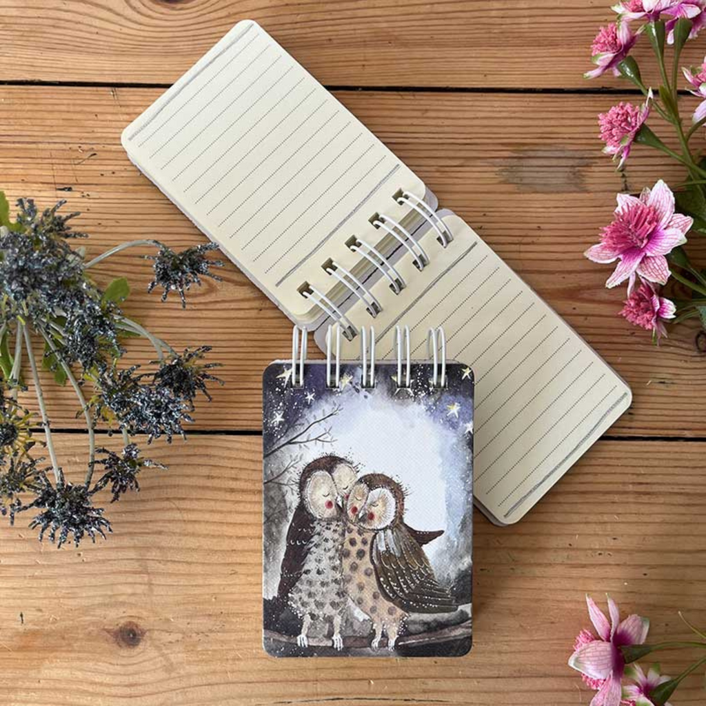 Alex Clark Owl Small Spiral Bound Notepad