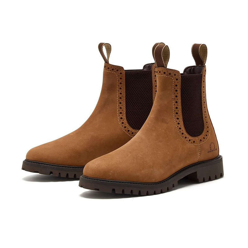 Chatham Moreton Women's Premium Oiled Leather Brogue Chelsea Boots